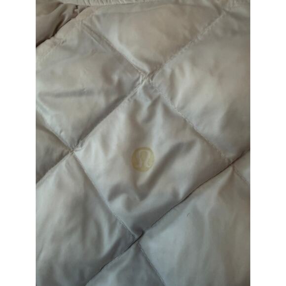 Lululemon women's down jacket 12 white insulated quilted full zip pockets - Picture 6 of 12